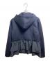 BARNEYS NEWYORK (バーニーズ・ニューヨーク) ウォッシャブル コンビネーションバックフリル ジップアップパーカ ネイビー サイズ:40：6000円