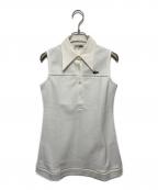 CHEMISE LACOSTEシュミーズ ラコステ）の古着「ノースリーブワンピース」｜ホワイト