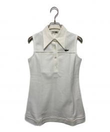 CHEMISE LACOSTE（シュミーズ ラコステ）の古着「ノースリーブワンピース」｜ホワイト