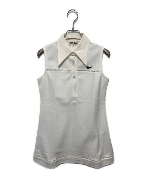 CHEMISE LACOSTE（シュミーズ ラコステ）CHEMISE LACOSTE (シュミーズ ラコステ) ノースリーブワンピース ホワイト サイズ:42の古着・服飾アイテム