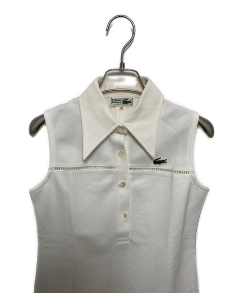 CHEMISE LACOSTE（シュミーズ ラコステ）CHEMISE LACOSTE (シュミーズ ラコステ) ノースリーブワンピース ホワイト サイズ:42の古着・服飾アイテム