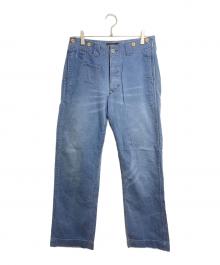 RRL（ダブルアールエル）の古着「ヘリンボーントラウザーワークパンツ」｜ブルー