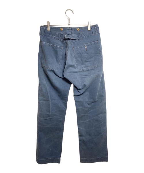 RRL（ダブルアールエル）RRL (ダブルアールエル) ヘリンボーントラウザーワークパンツ ブルー サイズ:28の古着・服飾アイテム