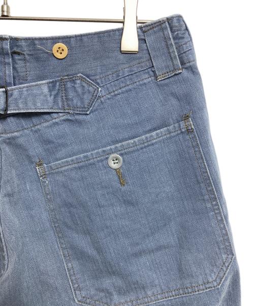 RRL（ダブルアールエル）RRL (ダブルアールエル) ヘリンボーントラウザーワークパンツ ブルー サイズ:28の古着・服飾アイテム