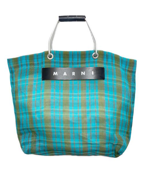 MARNI（マルニ）MARNI (マルニ) フラワーカフェストライプバッグ グリーンの古着・服飾アイテム