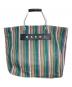 MARNI（マルニ）の古着「フラワーカフェストライプバッグ」｜グリーン×ピンク