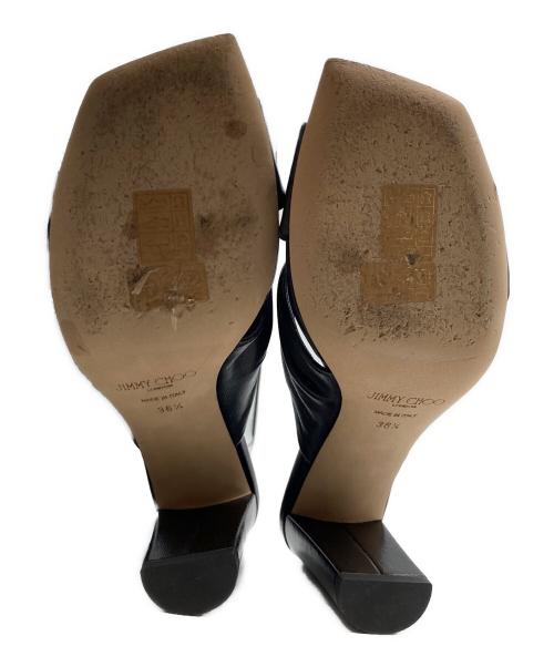 JIMMY CHOO（ジミーチュウ）JIMMY CHOO (ジミーチュウ) AVENUE 85 レザーサンダル ブラック サイズ:36 1/2の古着・服飾アイテム