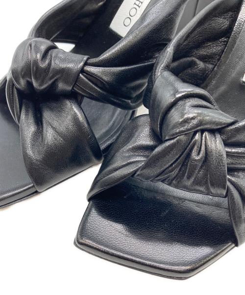 JIMMY CHOO（ジミーチュウ）JIMMY CHOO (ジミーチュウ) AVENUE 85 レザーサンダル ブラック サイズ:36 1/2の古着・服飾アイテム
