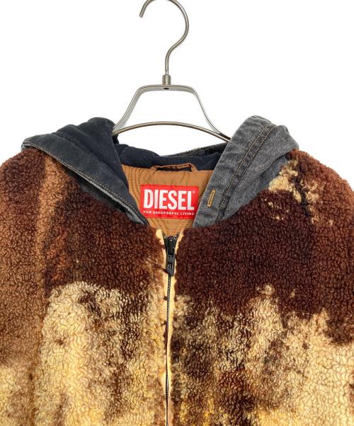 DIESEL（ディーゼル）DIESEL (ディーゼル) ボアジャケット S-DEPLA-0QKAN ベージュ サイズ:Mの古着・服飾アイテム