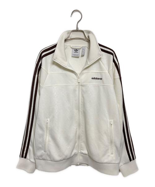 adidas（アディダス）adidas (アディダス) トラックジャケット ホワイト×ブラウン サイズ:Mの古着・服飾アイテム