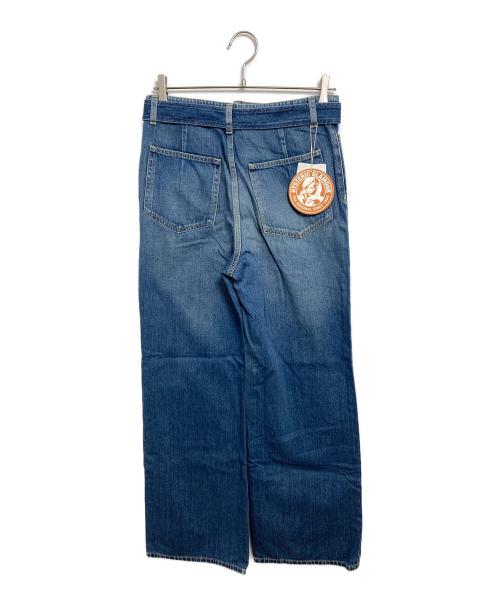 Hysteric Glamour（ヒステリックグラマー）Hysteric Glamour (ヒステリックグラマー) ベルト付ハイライズワイドPT インディゴ サイズ:28 未使用品の古着・服飾アイテム