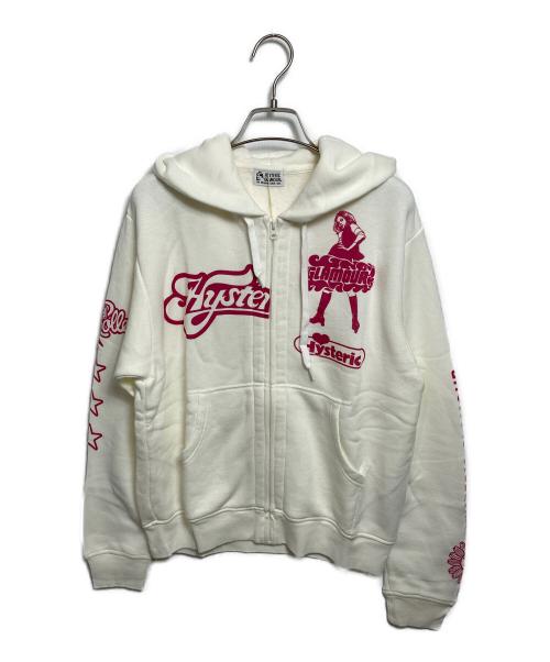 Hysteric Glamour（ヒステリックグラマー）Hysteric Glamour (ヒステリックグラマー) ジップパーカー　VIXEN SCRATCH ホワイト サイズ:FREE 未使用品の古着・服飾アイテム