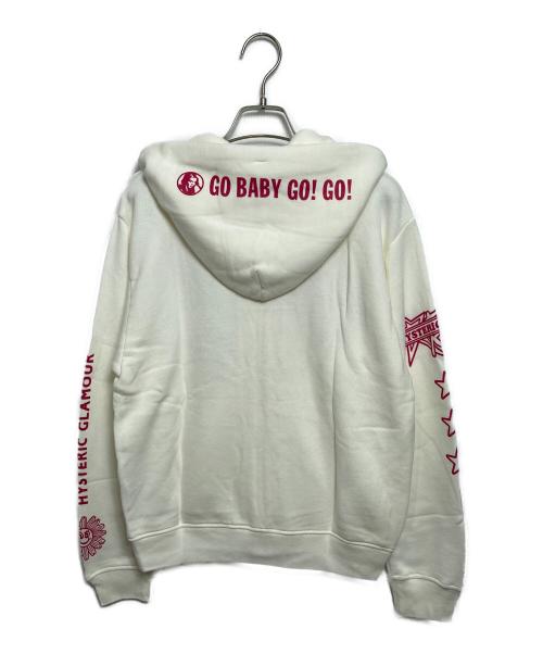 Hysteric Glamour（ヒステリックグラマー）Hysteric Glamour (ヒステリックグラマー) ジップパーカー　VIXEN SCRATCH ホワイト サイズ:FREE 未使用品の古着・服飾アイテム