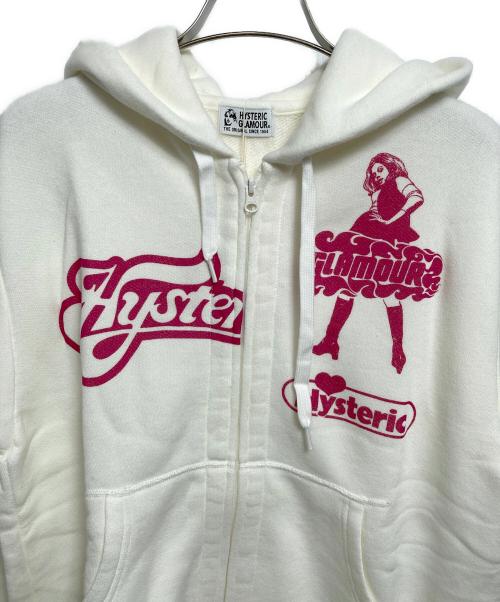 Hysteric Glamour（ヒステリックグラマー）Hysteric Glamour (ヒステリックグラマー) ジップパーカー　VIXEN SCRATCH ホワイト サイズ:FREE 未使用品の古着・服飾アイテム