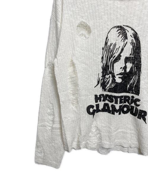 Hysteric Glamour（ヒステリックグラマー）Hysteric Glamour (ヒステリックグラマー) 薄手ニット ホワイト サイズ:FREE 未使用品の古着・服飾アイテム