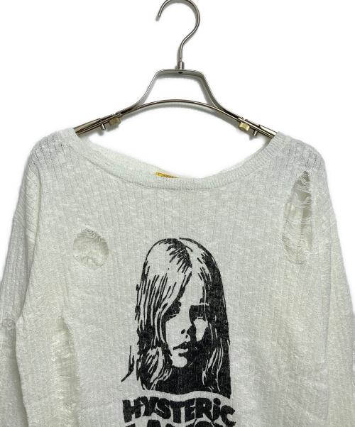 Hysteric Glamour（ヒステリックグラマー）Hysteric Glamour (ヒステリックグラマー) 薄手ニット ホワイト サイズ:FREE 未使用品の古着・服飾アイテム