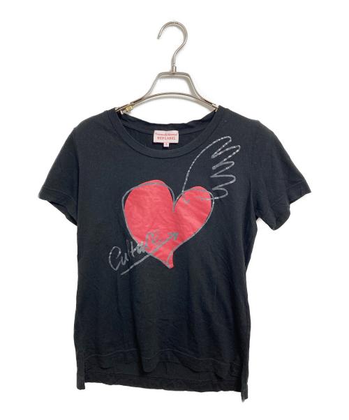 Vivienne Westwood RED LABEL（ヴィヴィアンウエストウッドレッドレーベル）Vivienne Westwood RED LABEL (ヴィヴィアンウエストウッドレッドレーベル) プリントTシャツ ブラック サイズ:3の古着・服飾アイテム