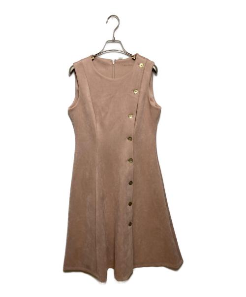 Calvin Klein（カルバンクライン）Calvin Klein (カルバンクライン) ノースリーブワンピース ピンク サイズ:8の古着・服飾アイテム