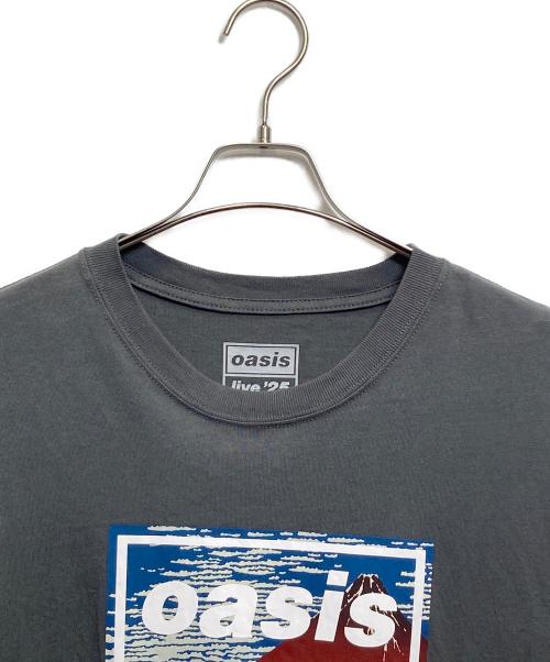 oasis（オアシス）oasis (オアシス) プリントTシャツ グレー サイズ:Lの古着・服飾アイテム
