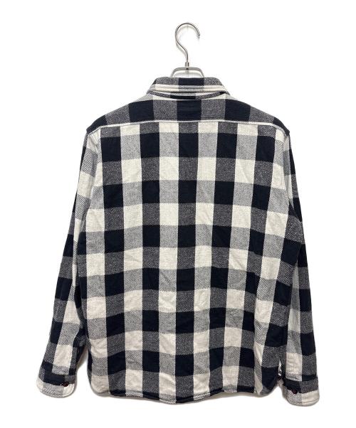 WAREHOUSE（ウエアハウス）WAREHOUSE (ウエアハウス) FLANNEL SHIRTS ホワイト×ブラック サイズ:X-LARGEの古着・服飾アイテム