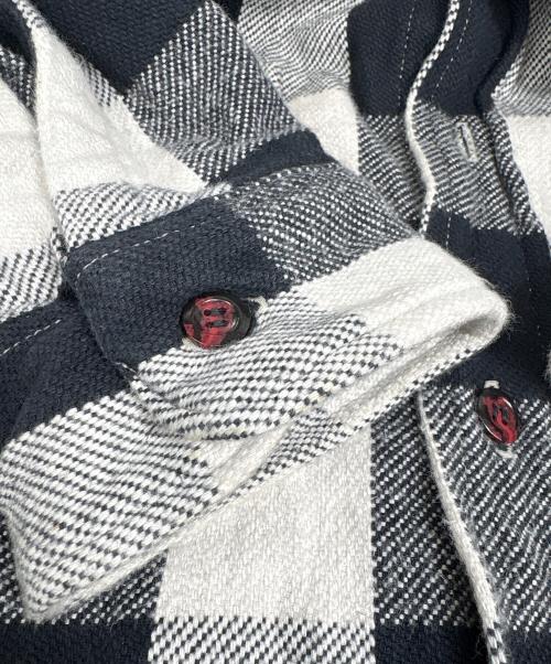 WAREHOUSE（ウエアハウス）WAREHOUSE (ウエアハウス) FLANNEL SHIRTS ホワイト×ブラック サイズ:X-LARGEの古着・服飾アイテム