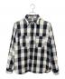 WAREHOUSE（ウエアハウス）の古着「FLANNEL SHIRTS」｜ホワイト×ブラック