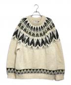Coohemコーヘン）の古着「KOUHEN NORDIC KNIT PULLOVER」｜アイボリー