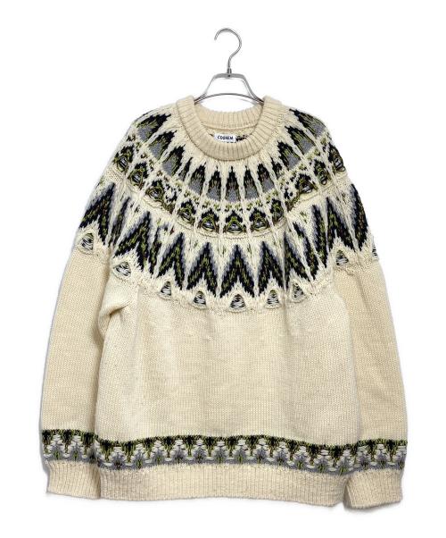 Coohem（コーヘン）Coohem (コーヘン) KOUHEN NORDIC KNIT PULLOVER アイボリー サイズ:XLの古着・服飾アイテム