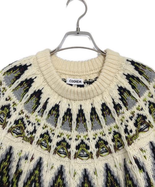 Coohem（コーヘン）Coohem (コーヘン) KOUHEN NORDIC KNIT PULLOVER アイボリー サイズ:XLの古着・服飾アイテム