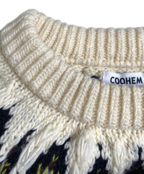 Coohem（コーヘン）Coohem (コーヘン) KOUHEN NORDIC KNIT PULLOVER アイボリー サイズ:XLの古着・服飾アイテム