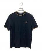 FRED PERRYフレッドペリー）の古着「Trim Detail Crepe Pique T-Shirt」｜ブラック