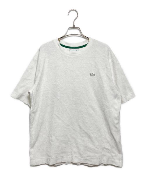 LACOSTE（ラコステ）LACOSTE (ラコステ) ハイゲージパイル地Tシャツ ホワイト サイズ:Mの古着・服飾アイテム
