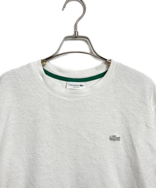 LACOSTE（ラコステ）LACOSTE (ラコステ) ハイゲージパイル地Tシャツ ホワイト サイズ:Mの古着・服飾アイテム