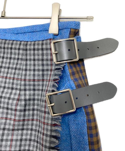 O'NEIL OF DUBLIN（オニールオブダブリン）O'NEIL OF DUBLIN (オニールオブダブリン) Adam et Rope (アダム エ ロペ) COMBI FASHION MAXI KILT ブルー サイズ:10の古着・服飾アイテム