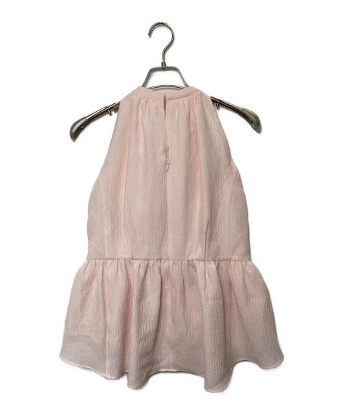 HER LIP TO（ハーリップトゥ）HER LIP TO (ハーリップトゥ) Mila Bow Peplum Blouse ピンク サイズ:Mの古着・服飾アイテム