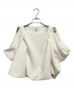 laube blancローブブラン）の古着「Drape Sleeve Balloon Tops」｜ホワイト