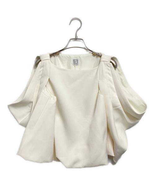 laube blanc（ローブブラン）laube blanc (ローブブラン) Drape Sleeve Balloon Tops ホワイト サイズ:Fの古着・服飾アイテム