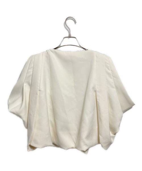 laube blanc（ローブブラン）laube blanc (ローブブラン) Drape Sleeve Balloon Tops ホワイト サイズ:Fの古着・服飾アイテム