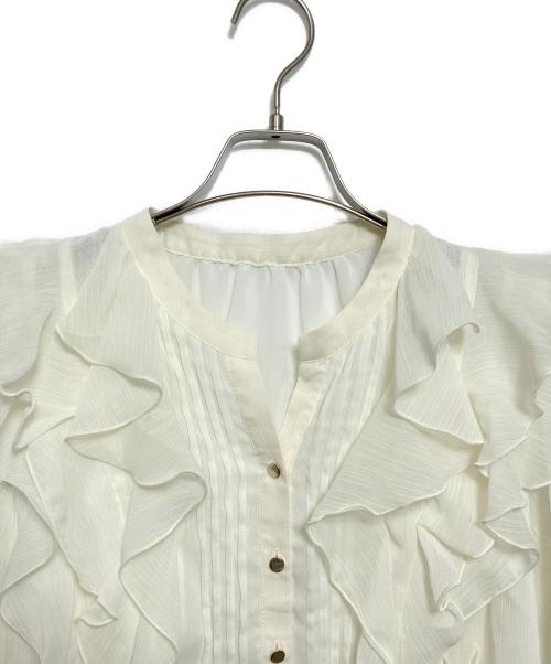JUSGLITTY（ジャスグリッティー）JUSGLITTY (ジャスグリッティー) フリルショートブラウス ホワイト サイズ:1の古着・服飾アイテム
