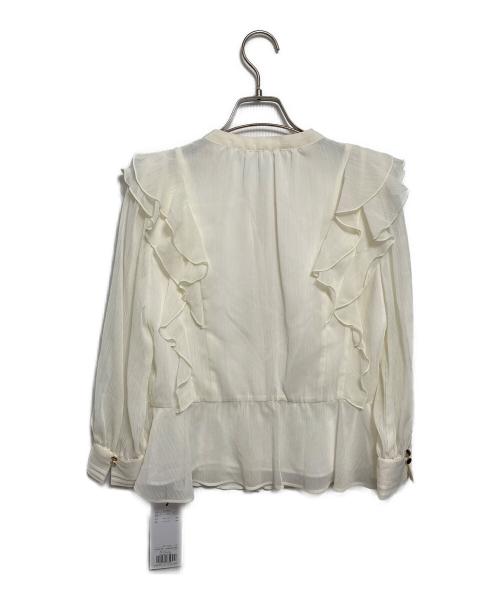 JUSGLITTY（ジャスグリッティー）JUSGLITTY (ジャスグリッティー) フリルショートブラウス ホワイト サイズ:1の古着・服飾アイテム