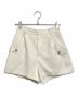 HER LIP TO（ハーリップトゥ）の古着「Gold Button Flap Shorts ハーフパンツ」｜ホワイト