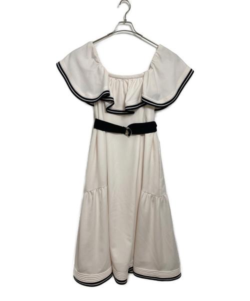 HER LIP TO（ハーリップトゥ）HER LIP TO (ハーリップトゥ) Sweet Moments Belted Dress ホワイト サイズ:Mの古着・服飾アイテム
