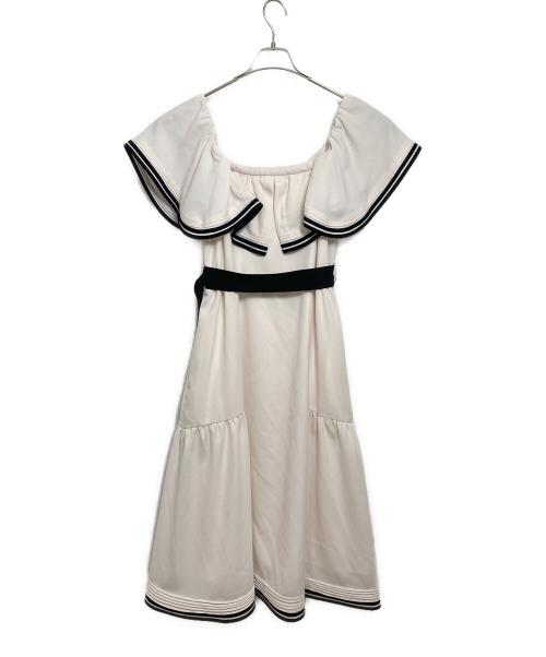 HER LIP TO（ハーリップトゥ）HER LIP TO (ハーリップトゥ) Sweet Moments Belted Dress ホワイト サイズ:Mの古着・服飾アイテム