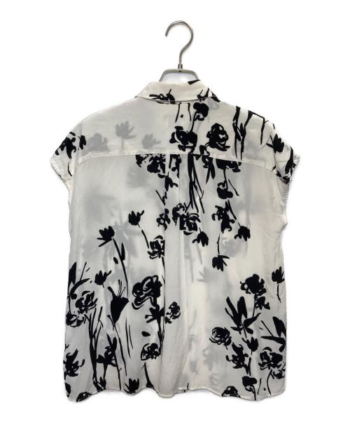 MARELLA（マレーラ）MARELLA (マレーラ) モノトーンシルクブラウス ホワイト サイズ:36の古着・服飾アイテム