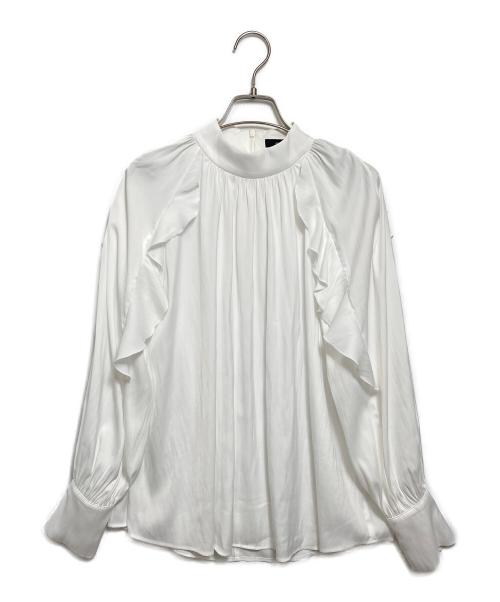 allureville（アルアバイル）allureville (アルアバイル) フリルスリーブブラウス ホワイト サイズ:2の古着・服飾アイテム
