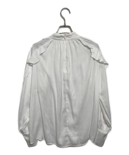 allureville（アルアバイル）allureville (アルアバイル) フリルスリーブブラウス ホワイト サイズ:2の古着・服飾アイテム