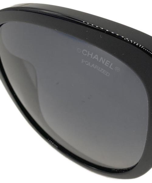 CHANEL（シャネル）CHANEL (シャネル) キャッツアイサングラス ブラック サイズ:56□18の古着・服飾アイテム