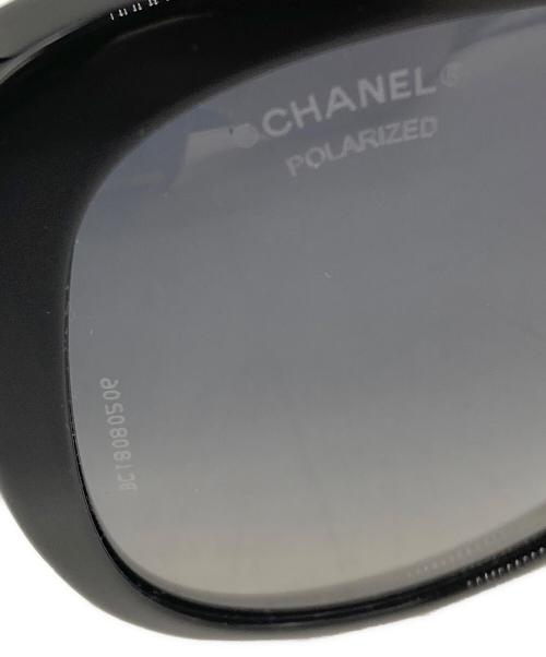 CHANEL（シャネル）CHANEL (シャネル) キャッツアイサングラス ブラック サイズ:56□18の古着・服飾アイテム