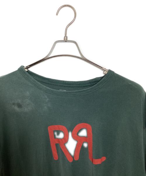 RRL（ダブルアールエル）RRL (ダブルアールエル) ランチ ロゴ Tシャツ グリーン サイズ:XXLの古着・服飾アイテム