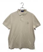 POLO RALPH LAURENポロ・ラルフローレン）の古着「カスタム スリム フィット big pony メッシュ ポロシャツ」｜ベージュ